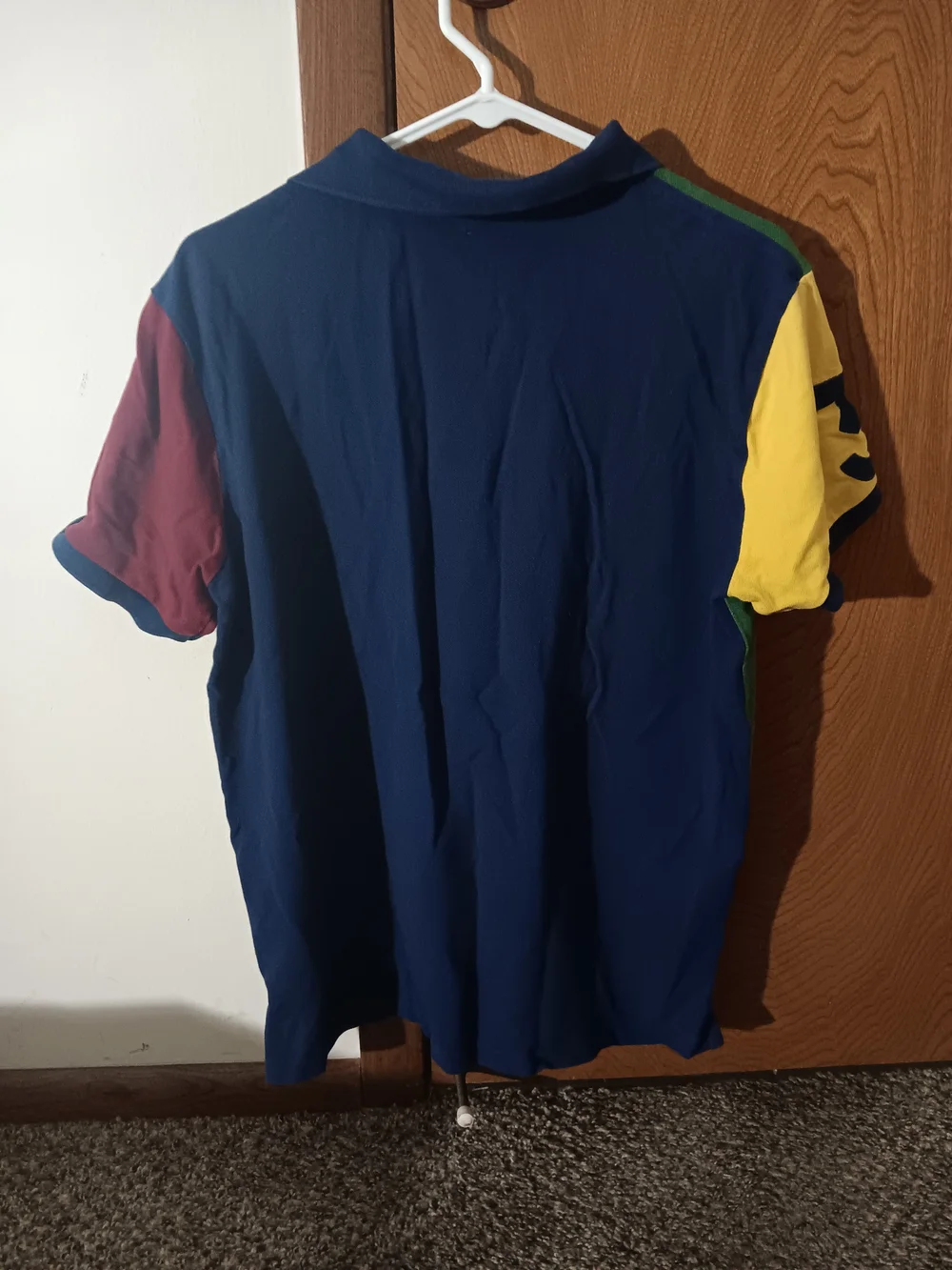 Polo- Colorblock Men’s Green Polo Shirt with Yellow Logo